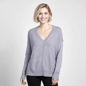 LINE Ash Gray Modal/Cashmere Lightweight Sweater Size Small